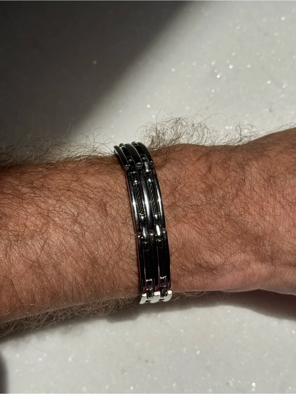 Vintage men’s stainless steel chain link bracelet